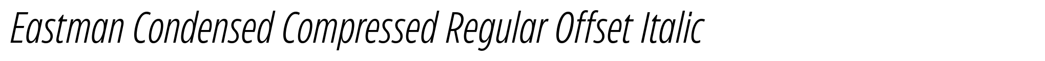 Eastman Condensed Compressed Regular Offset Italic image